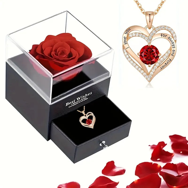 Rose Flower Box-Necklace